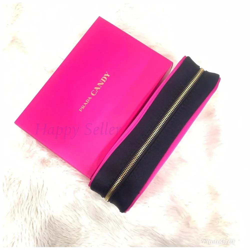 🎀Prada Vanity Case Candy Pink/Gold new - Picture 7 of 17